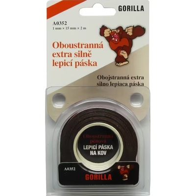 Gorilla Lepící páska - oboustranná 15 mm x 2 m – Zboží Živě