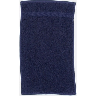 Towel City Luxusní jemný froté ručník pro hosty s dlouhým vlasem 550 g/m modrá námořní 30 x 50 cm