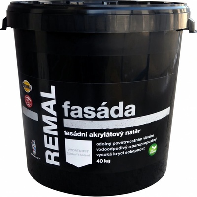 REMAL Bílý akrylátový fasádní nátěr FASÁDA - 15 kg - bílý – Zboží Mobilmania