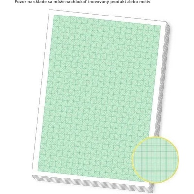 Milimetrový papier lepený v bloku 20 listov