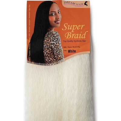 Super Braid 100% Jumbo Braid Kanekalon WHITE
