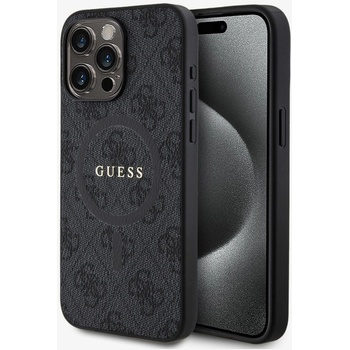 GUESS PU кожа 4G Цветен пръстен MagSafe заден капак за iPhone 15 Pro Max черен Guess | Lilav | ЖЕНИ | UNI
