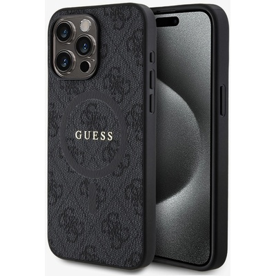 GUESS PU кожа 4G Цветен пръстен MagSafe заден капак за iPhone 15 Pro Max черен Guess | Lilav | ЖЕНИ | UNI