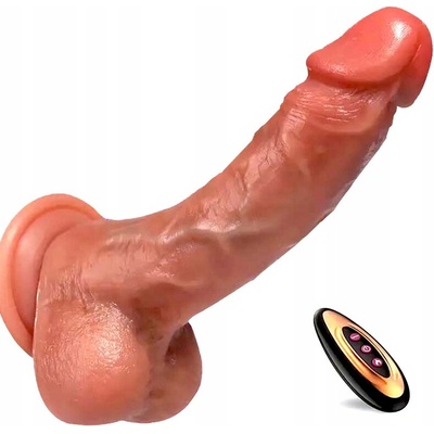 PLAYYUE Vibrátor silikónový béžový 21 cm s prísavkou 10 vibrácií