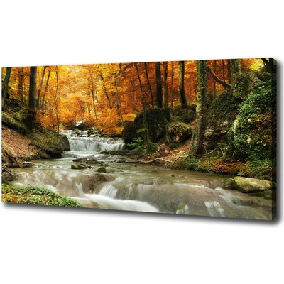 Foto obraz na plátne Vodopád v lese 100x50 cm
