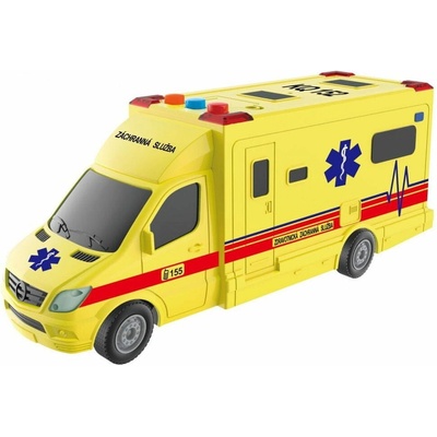 Made Ambulance na zotrvačník, na batérie so svetlom a zvukom