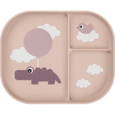 Малка чинийка Foodie Happy Clouds с прегради розова (1736501)