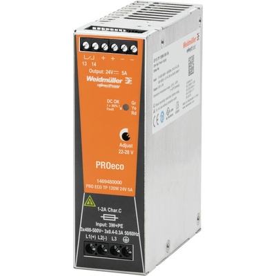 Elektrické napájení Weidmüller PRO ECO 120W 24V 5A (1469480000)