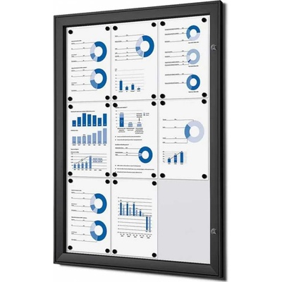 A-Z Reklama CZ Vitrína interier-exterier SCS9xA4C9005 pro prospekty 9xA4 - Černá