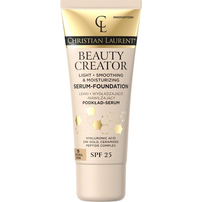 Christian Laurent Beauty Creator vyhladzujúci a hydratačný make-up na tvár s SPF25 15 natural beige 30 ml
