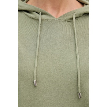 Benetton суичър с качулка дамски от вискоза (1LHGD204M)