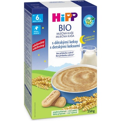 Hipp Bio Mléčná kaše na dobrou noc s dětskými keksy 250g – Zboží Dáma