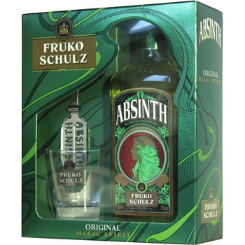 Fruko Shulz Absinth Magic 70% 0,7 l (dárkové balení 1 sklenice)