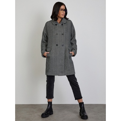 ZOOT. lab Бяло и черно дамско зимно палто с шарка ZOOT. lab Sherry ZOOT. lab | Cheren | ЖЕНИ | S