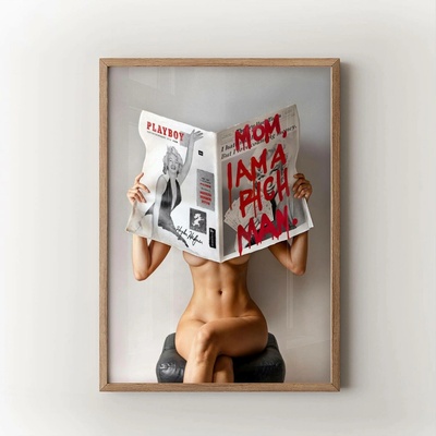Mom, I am a Rich Man Velikost: 30x40 cm, Rám: Přírodní
