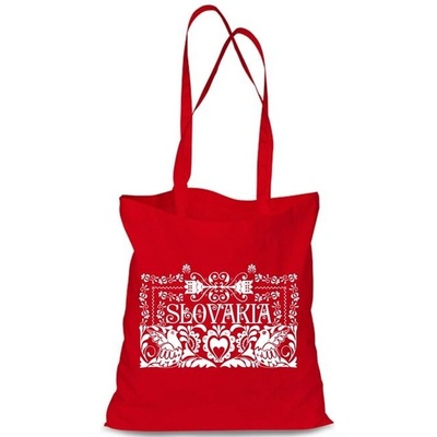Plátená EKOlogická taška ľudový ornament - dlhá rúčka