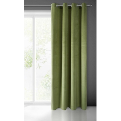 ZÁVES PIERRE CARDIN NA KRÚŽKOCH 140X250 CM OLIVOVÝ