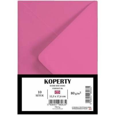 Obálka 178x131 mm růžová B6 10ks 80g