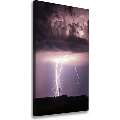 Vertikálny foto obraz na plátne Búrka s bleskami 50x100 cm