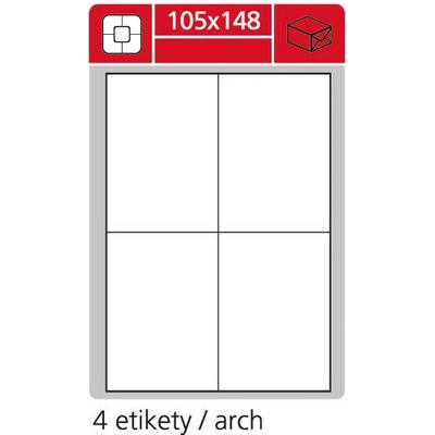 SK Label Print etikety A4 pro laserový tisk 105 x 148 mm 4 etikety arch lesklé 144300