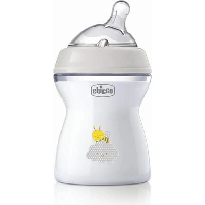 Chicco kojenecká láhev Natural Feeling neutrální šedá 250 ml