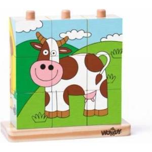 Woodyland Kubus нанизващи - домашни животни (93055)