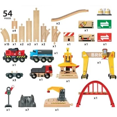 BRIO Карго комплект влакчето и релси (33097)