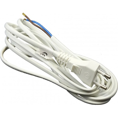 Dalap Захранващ кабел за вентилатори 2x0, 75 мм с дължина 3 м, бял (70167)