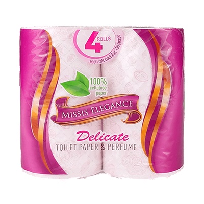 Missis Elegance - Тоалетна хартия Delicate 4бр (3800234422183)