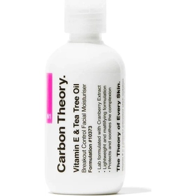 Carbon Theory Vitamin E & Tea Tree Oil ľahký hydratačný krém pre problematickú pleť akné 100 ml