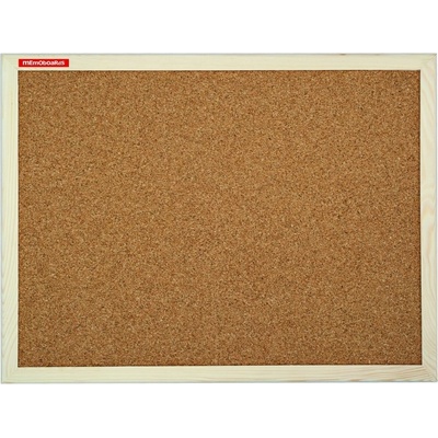 MEMOBOARDS Korková tabule, 80 x 60 cm, dřevěný rám přírodní