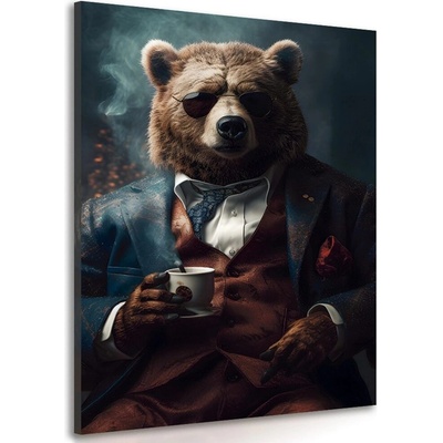 Obraz zvířecí gangster medvěd - 80x120