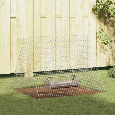 vidaXL Klec na kuřata 110 × 100 × 85 cm pozinkovaná ocel stříbrná 9799.3394436