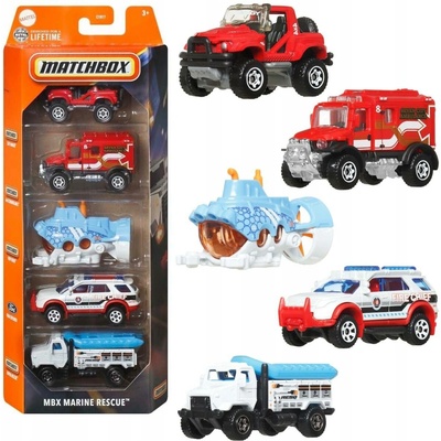 Matchbox Mattel Angličák 5ks MBX Marine Rescue
