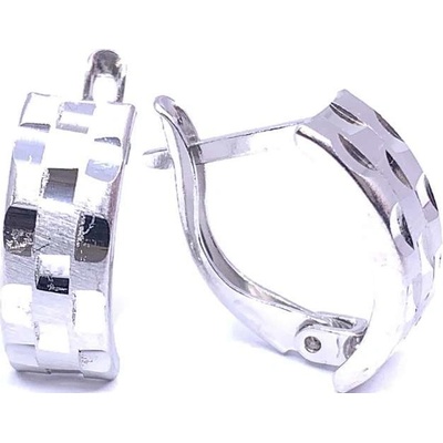 Jan Kos jewellery stříbrné náušnice půlkruh 12119153
