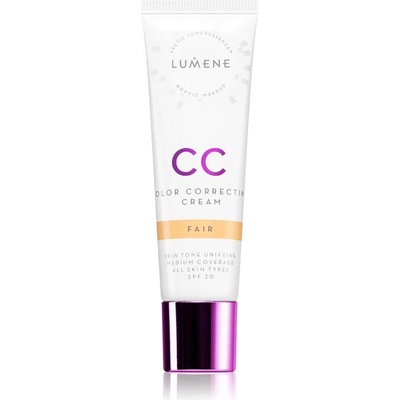 Lumene CC Color Correcting Cream CC крем за уеднаквяване тена на лицето SPF 20 цвят 1.5 Fair (Warm) 30ml