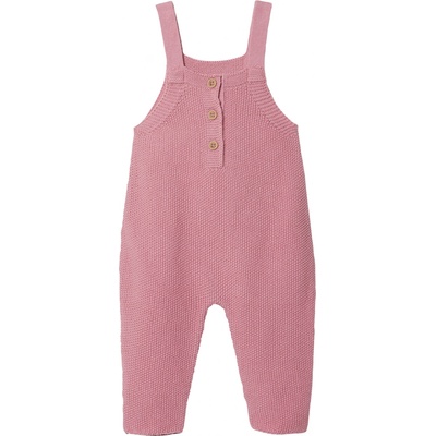 Lupilu Dívčí pletené laclové kalhoty s BIO bavlnou světle růžová