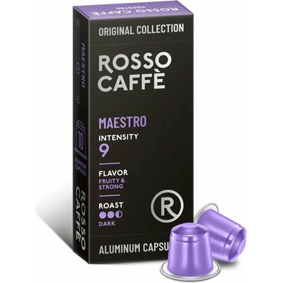 ROSSO CAFFE Maestro intenzita 9 Nespresso kompatibilní 10 ks