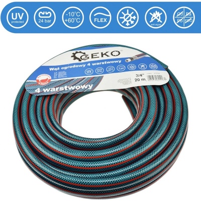 Geko Profesionálna 3/4" 20m na vodu 4-vrstvová G73786