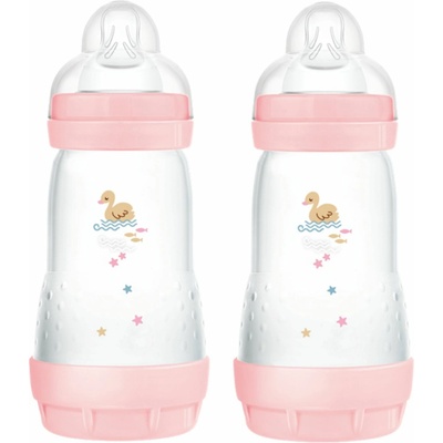 Mam Dětská antikoliková láhev Easy Start růžová 2 x 260 ml