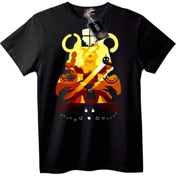 NOONEBRAND Тениска Череп и Рога - M, Black