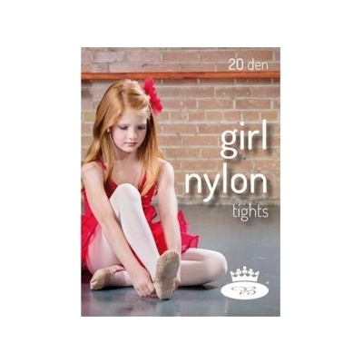 Dievčenské pančuchy Girl Nylon 20 den biela