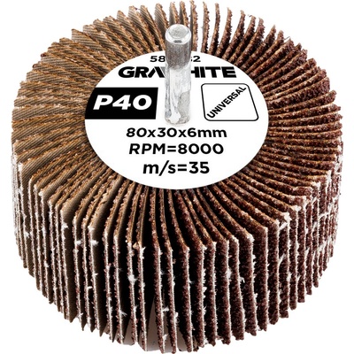 Graphite Lamelový kotúč 80 x 30 x 6 mm P40 58T382