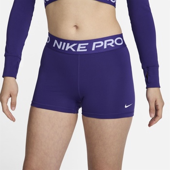 Nike Дамски къси панталони Nike Pro Three Inch Shorts Womens - Court Prpl/Wht