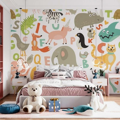 Tapeta SABLIO Zoo abeceda, rozměry 336x220 cm