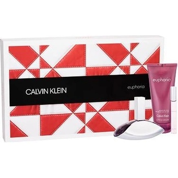 Calvin Klein Euphoria EDP 100 ml + tělové mléko 200 ml + EDP roll-on 10 ml dárková sada