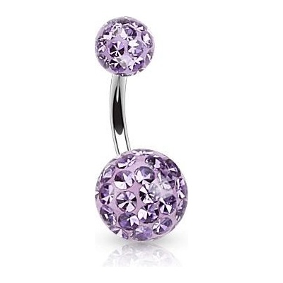 Šperky4U piercing do pupíku zdobený krystaly Swarovski BS01021-VI
