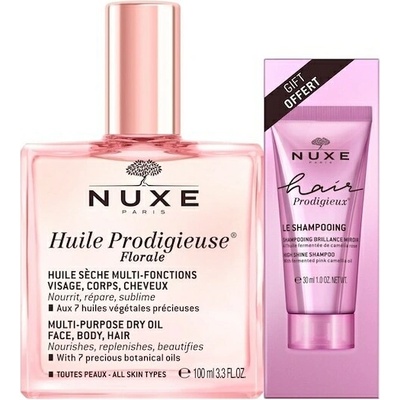 Nuxe Huile-Prodigieuse Huile-ProdigieuseKvětinová sada Huile Prodigieuse Florale 100 ml + Hair Prodigieux Le Shampoo Brillance Miroir 30 ml 1 ml ()