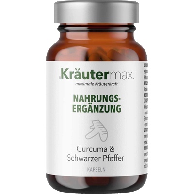 Kräuter Max Куркума и черен пипер - 90 капсули