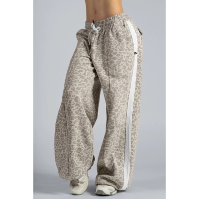 Nebbia Baggy tepláky s leopardím vzorom PRIMAL 865 cream leopard